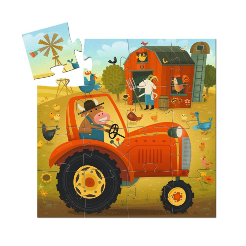 Puzzle Silhouette - Il Trattore - 16 pezzi