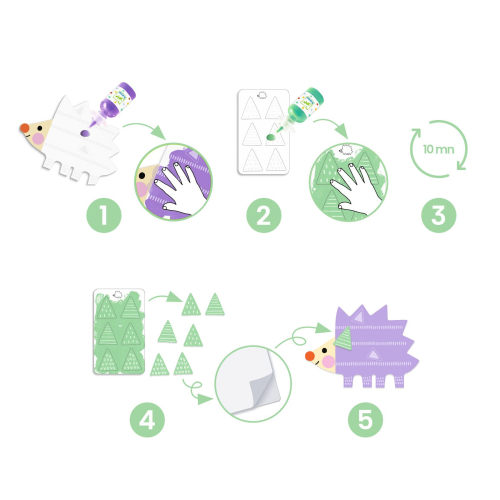 KIT DI PITTURA CREATIVA - PICCOLE FORME - COLORIAMO CON LE DITA