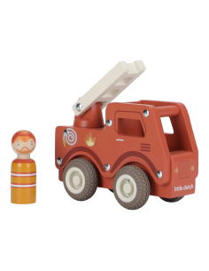 Mezzo Vigili del fuoco con personaggio di legno