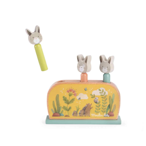 Pop up salta in legno – gioco con tre coniglietti per bambini Pop up salta in legno – gioco con tre coniglietti per bambini