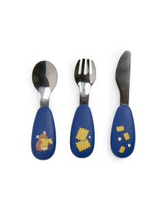 Set posate in silicone e acciaio inox - Puce e Pilou