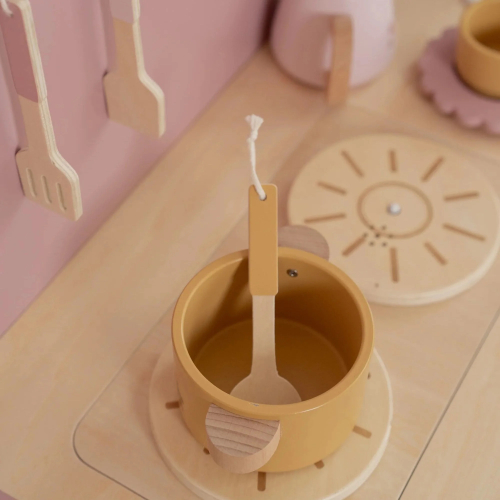 Cucina in legno rosa – gioco educativo per piccoli chef Cucina in legno rosa – gioco educativo per piccoli chef