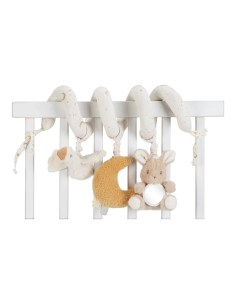 Spirale attività bianca neonato, giostrina sensoriale per culla e pass