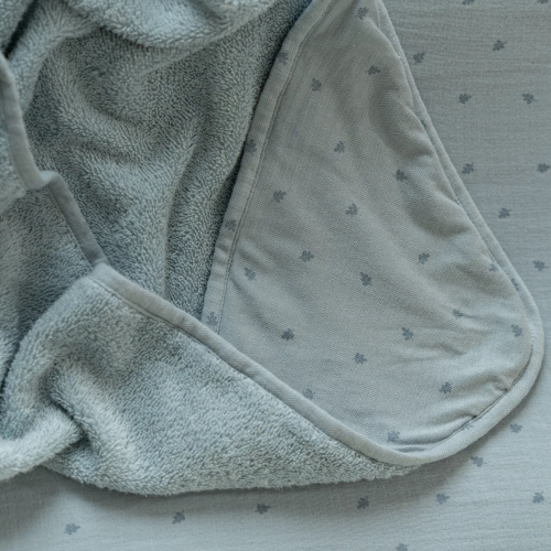 Asciugamano accappatoio con cappuccio - Denim Pure Blue