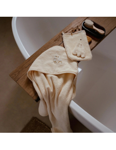 Set regalo neonato bianco con oca, cofanetto con dou dou, sonaglino e 2