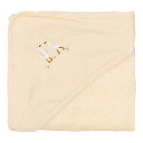 Set regalo neonato bianco con oca, cofanetto con dou dou, sonaglino e