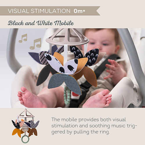 Kit sensoriale bianco e nero neonato, set con 10 giochi per sviluppo p