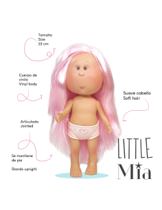 BAMBOLA LITTLE MIA capelli arcobaleno 2