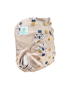 Pannolino lavabile 2in1 ECO shell - Cozy Lion (Bottoncini) + inserto bamboo slimfit