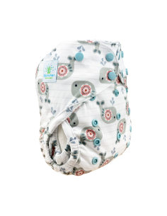 Pannolino lavabile 2in1 ECO shell - Cozy Whale (Bottoncini)