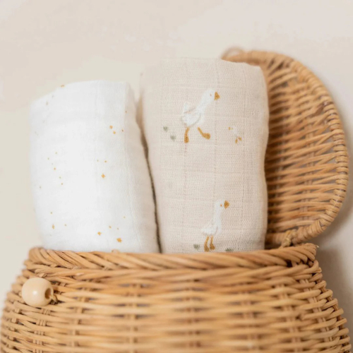 Mussole Set 2 pezzi 70x70cm - Little Goose