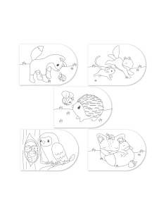 Album da colorare con acquerelli - Forest Friends 2