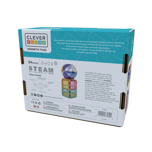 Small Curved Pack tessere magnetiche - Pastel - 34 pezzi