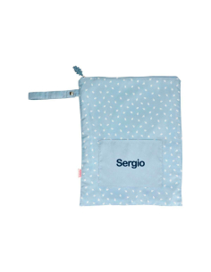 Borsa Impermeabile Grande - Leaves Blue 2