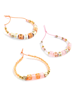 Perline in plastica da infilare kit con lettere dell'alfabeto da 1000 pezzi - Oro 2