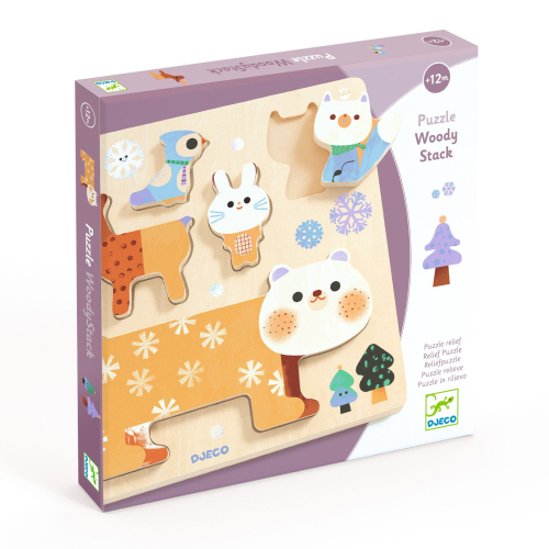 Gioco puzzle in legno - Animali Polari