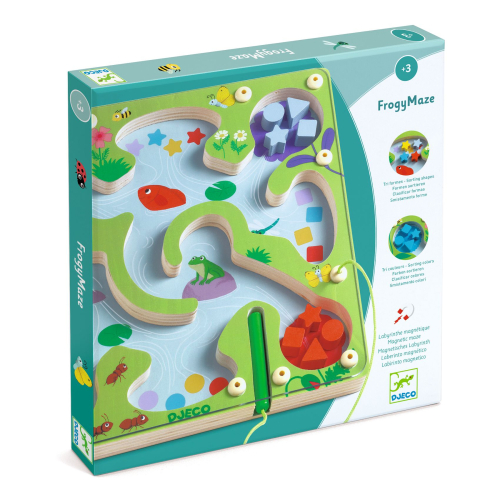 Gioco labirinto magnetico in legno - FrogyMaze