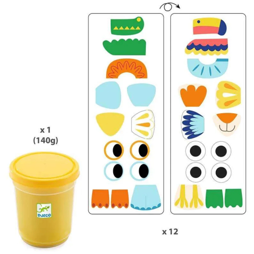 PASTA DA MODELLARE con elementi in Legno – ANIMALI