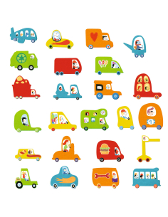 Attività collage con Stickers - I love cars 2