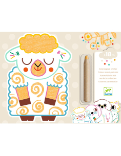 Gioco di colori - 12 sagome da colorare e 1 matita grande - Animali domestici