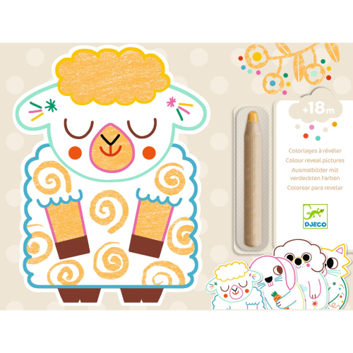 Gioco di colori - 12 sagome da colorare e 1 matita grande - Animali domestici