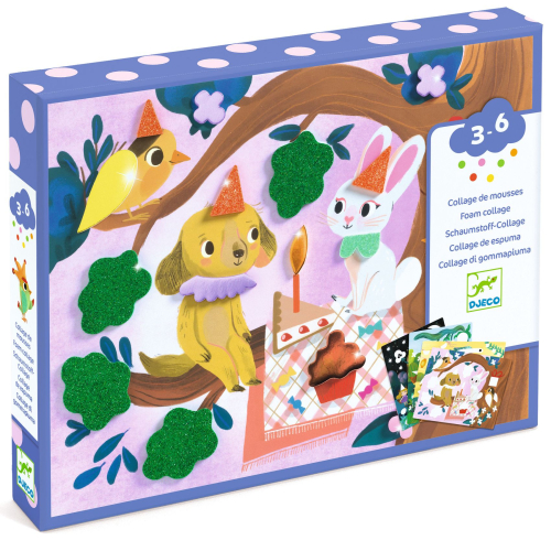 Gioco creativo - scatola con adesivi di gommapiuma - La Festa Scintillante