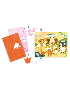 Gioco creativo - scatola con adesivi di gommapiuma - La Festa Scintillante 2