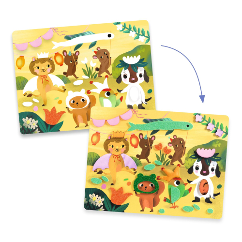 Gioco creativo - scatola con adesivi di gommapiuma - La Festa Scintillante