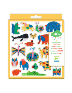 60 adesivi in feltro - Animali dappertutto!