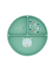 Piatto con ventosa in silicone - Orso Munchy