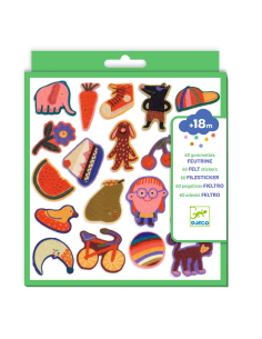 60 adesivi in feltro - I simpaticoni