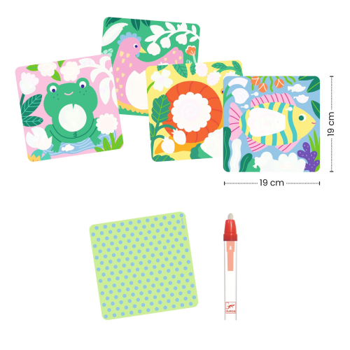 Disegni magici da colorare con acqua - Cucù! Cuccioli del giardino