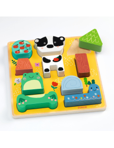 Gioco puzzle in legno - Puzzle&Match Happy