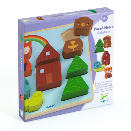 Gioco puzzle in legno - Puzzle&Match Rainbow
