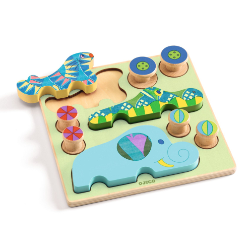 Gioco puzzle in legno - Puzzle&Roll Bariolo