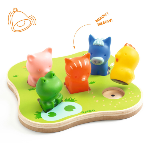 Gioco puzzle Sonoro con 5 personaggi in vinile - Caconimo