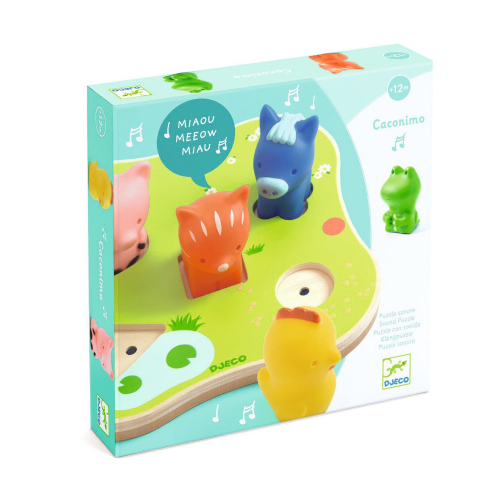 Gioco puzzle Sonoro con 5 personaggi in vinile - Caconimo