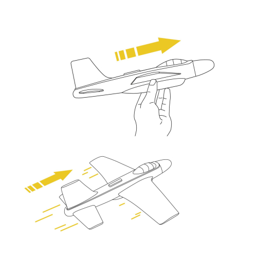 Fire Jet – aeroplano aliante in gommapiuma