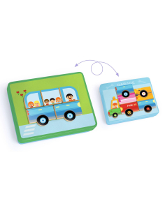 Gioco puzzle magnetico - Inzebox Veicoli 2