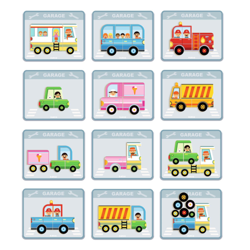 Gioco puzzle magnetico - Inzebox Veicoli