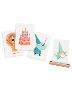 Carte da gioco - Téki-Tékoi + 4 portacarte in legno 2