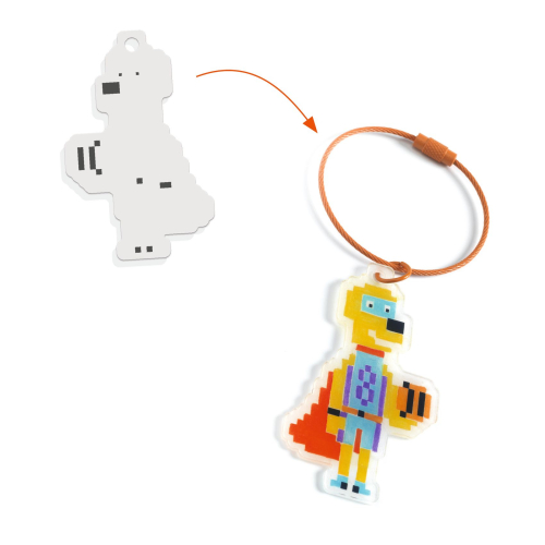 DIY kit fai da te per creare portachiavi - Eroi del Pixel Art