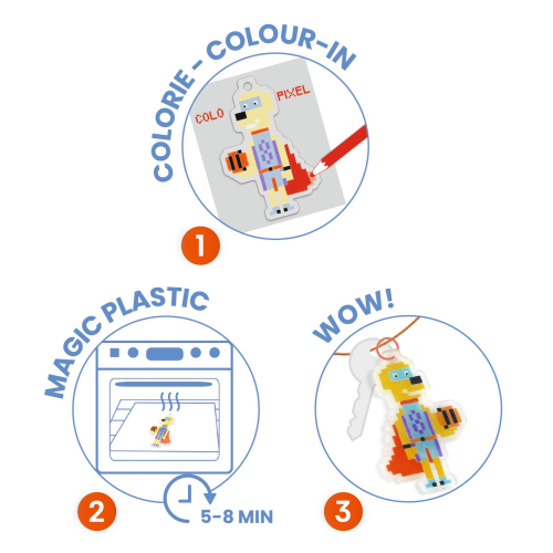 DIY kit fai da te per creare portachiavi - Eroi del Pixel Art