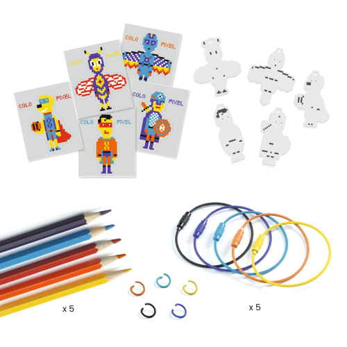 DIY kit fai da te per creare portachiavi - Eroi del Pixel Art