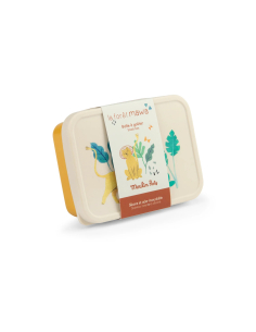 Porta merenda in silicone e acciaio inox - La foresta Mawa