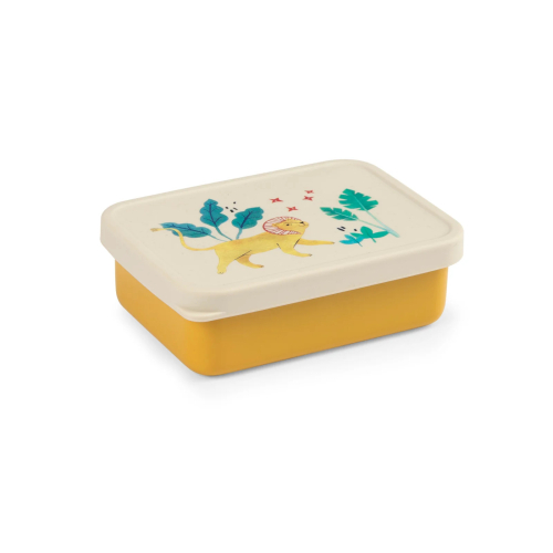 Porta merenda in silicone e acciaio inox - La foresta Mawa