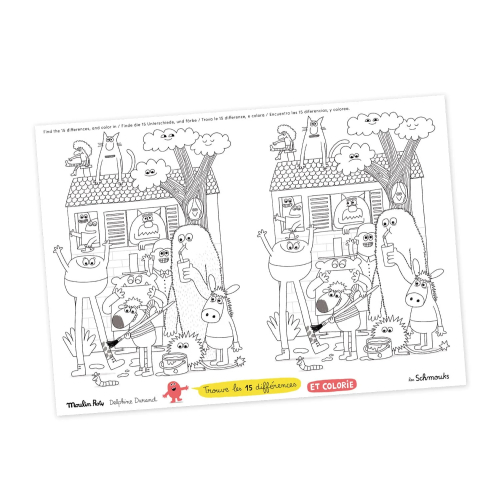 Set 40 tovagliette da colorare con attività - Les Schmouks