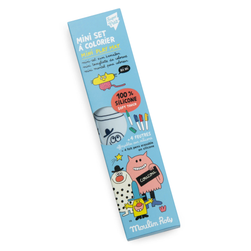 Mini tovaglietta in silicone da colorare con pennarelli - Les Schmouks