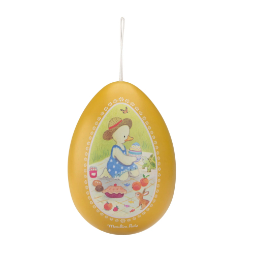 Uovo grande in latta - Giallo - 19 cm