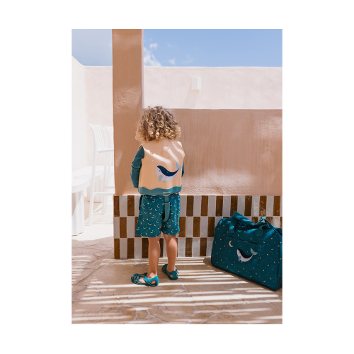 Borsa Spiaggia - Anti Sabbia Teal Whale